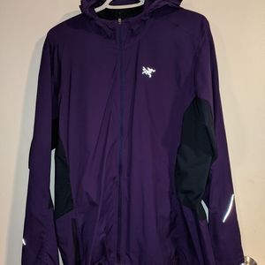Purple Arc'teryx windbreaker